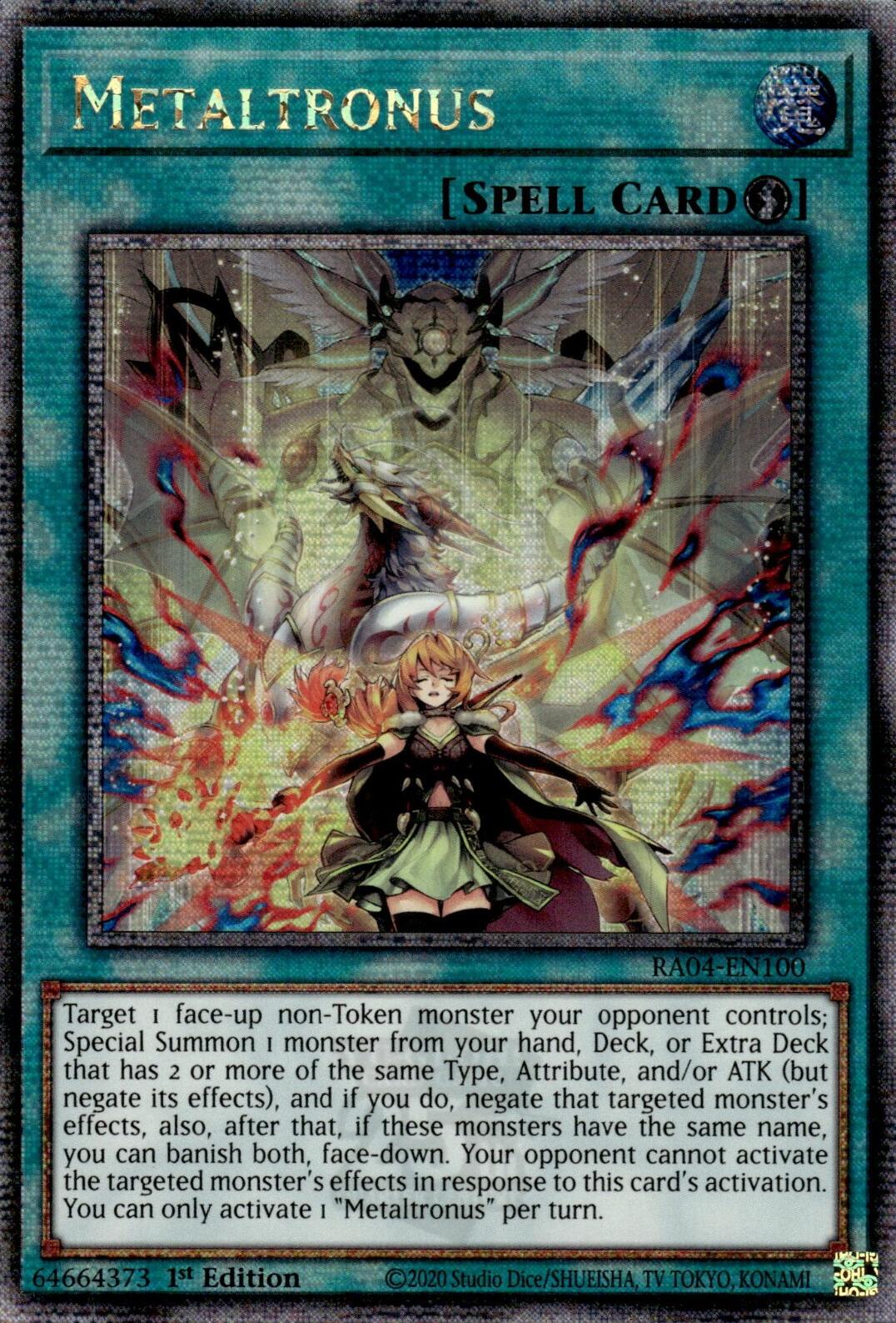Metaltronus [RA04-EN100] Quarter Century Secret Rare | Galaxy Games LLC