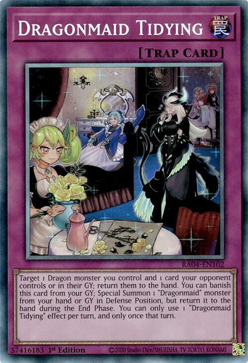 Dragonmaid Tidying [RA04-EN102] Prismatic Collector's Rare | Galaxy Games LLC