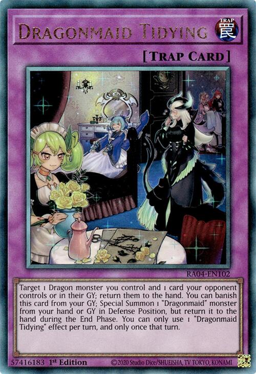 Dragonmaid Tidying [RA04-EN102] Prismatic Ultimate Rare | Galaxy Games LLC