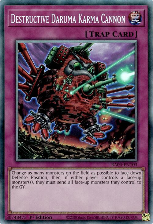 Destructive Daruma Karma Cannon [RA04-EN103] Prismatic Collector's Rare | Galaxy Games LLC