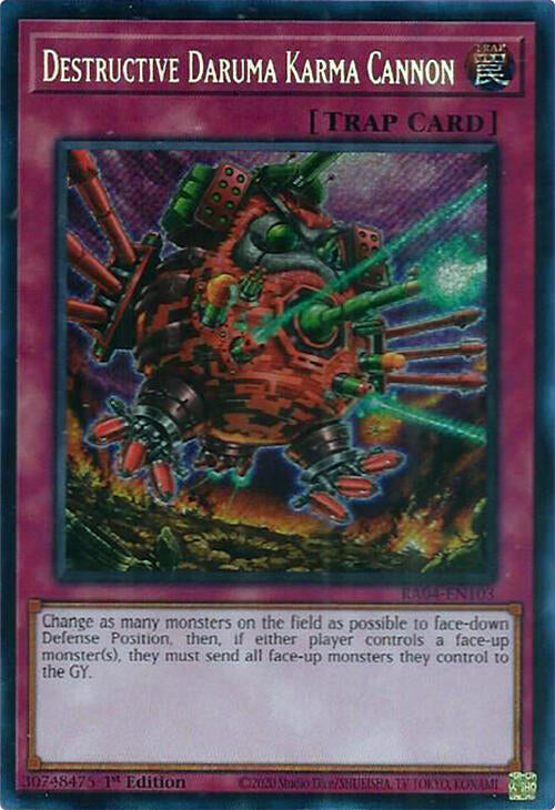 Destructive Daruma Karma Cannon [RA04-EN103] Secret Rare | Galaxy Games LLC