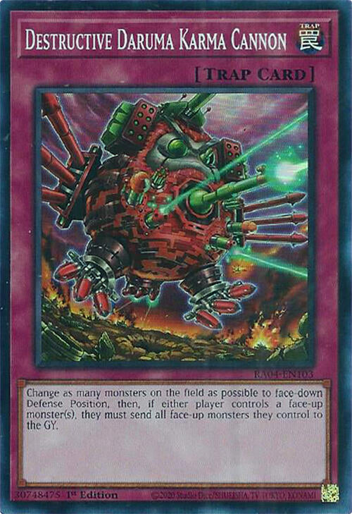Destructive Daruma Karma Cannon [RA04-EN103] Super Rare | Galaxy Games LLC