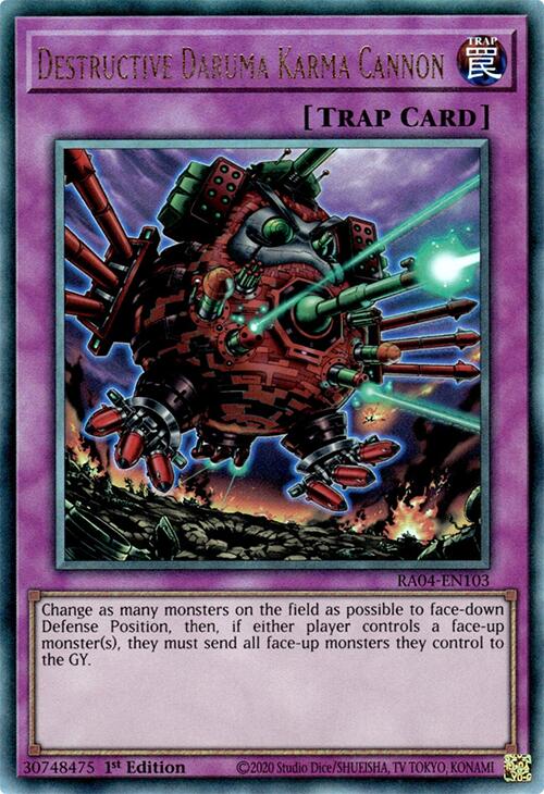 Destructive Daruma Karma Cannon [RA04-EN103] Prismatic Ultimate Rare | Galaxy Games LLC