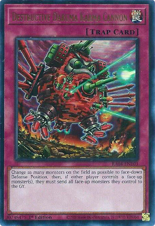 Destructive Daruma Karma Cannon [RA04-EN103] Ultra Rare | Galaxy Games LLC