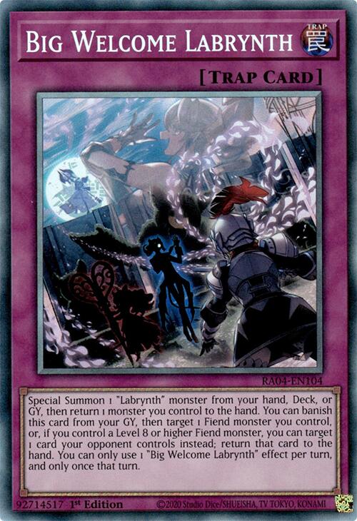 Big Welcome Labrynth [RA04-EN104] Prismatic Collector's Rare | Galaxy Games LLC