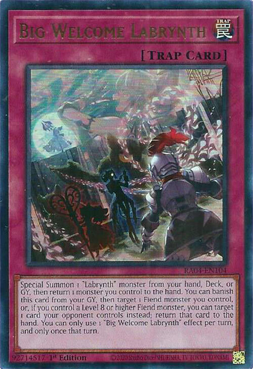 Big Welcome Labrynth [RA04-EN104] Ultra Rare | Galaxy Games LLC