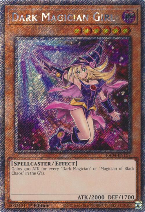 Dark Magician Girl (7th Art) [RA04-EN107] Platinum Secret Rare | Galaxy Games LLC
