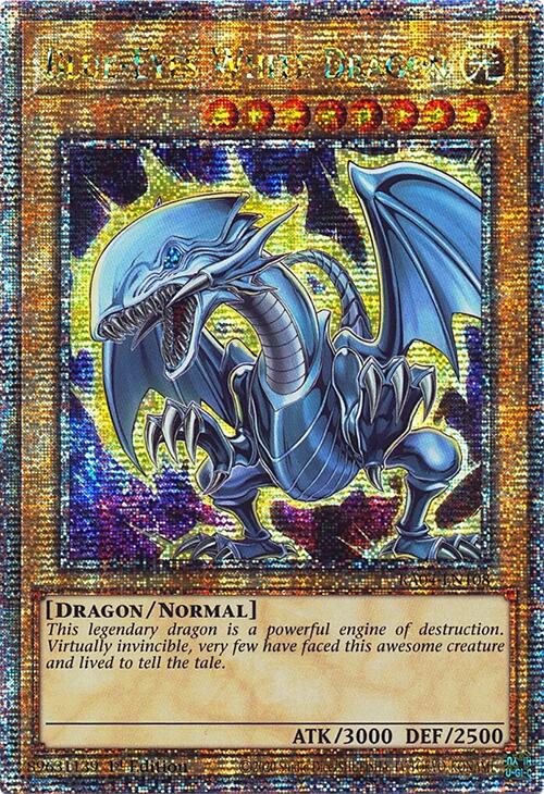 Blue-Eyes White Dragon (7th Art) [RA04-EN108] Quarter Century Secret Rare | Galaxy Games LLC