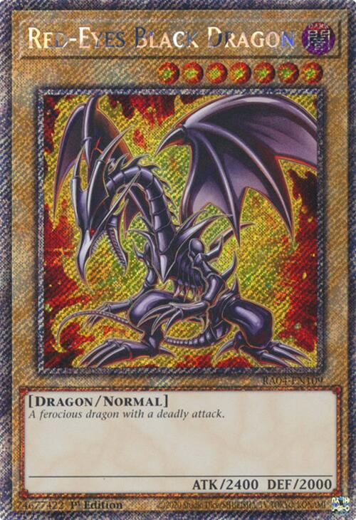 Red-Eyes Black Dragon (7th Art) [RA04-EN109] Platinum Secret Rare | Galaxy Games LLC