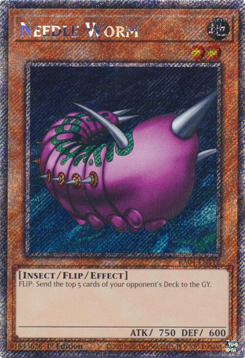Needle Worm [RA04-EN112] Platinum Secret Rare | Galaxy Games LLC