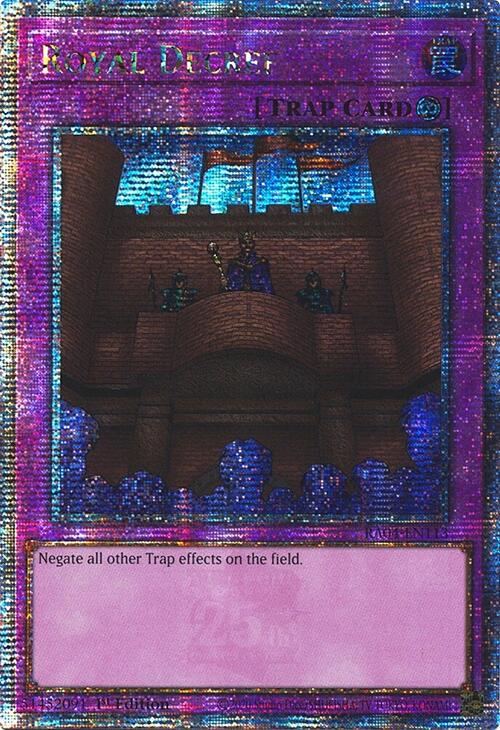 Royal Decree [RA04-EN113] Quarter Century Secret Rare | Galaxy Games LLC