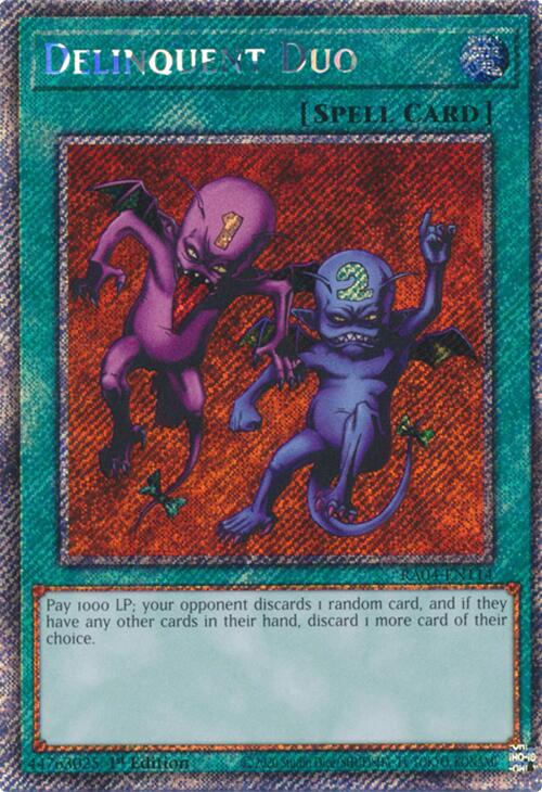 Delinquent Duo [RA04-EN114] Platinum Secret Rare | Galaxy Games LLC