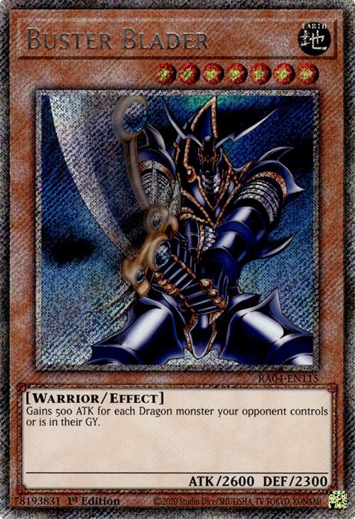 Buster Blader [RA04-EN115] Platinum Secret Rare | Galaxy Games LLC