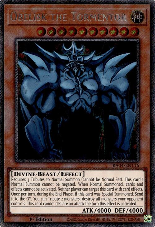Obelisk the Tormentor [RA04-EN116] Platinum Secret Rare | Galaxy Games LLC