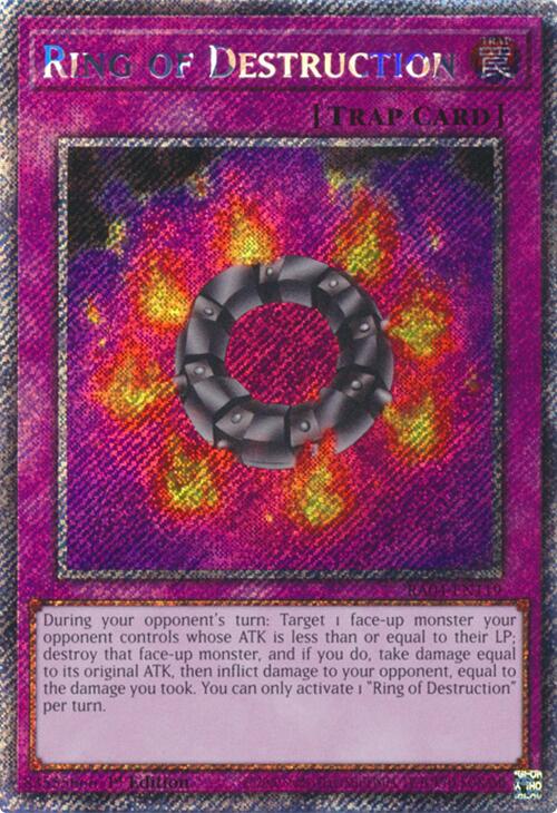 Ring of Destruction [RA04-EN119] Platinum Secret Rare | Galaxy Games LLC