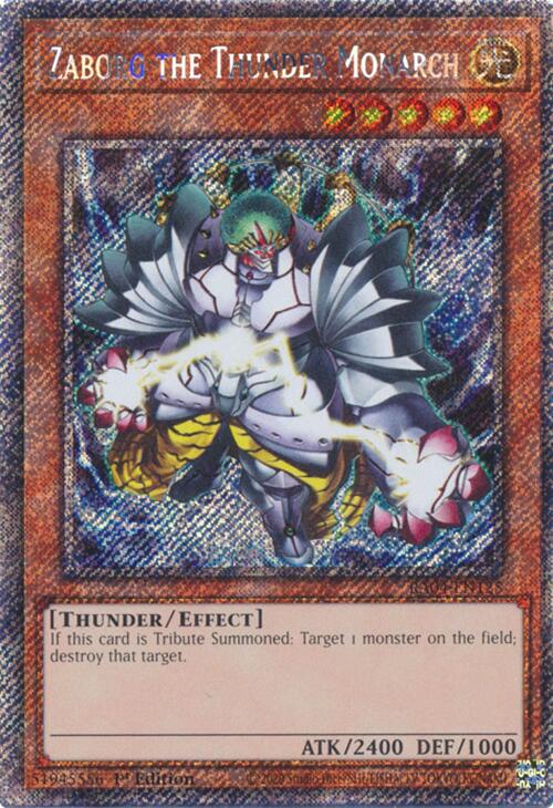Zaborg the Thunder Monarch [RA04-EN125] Platinum Secret Rare | Galaxy Games LLC