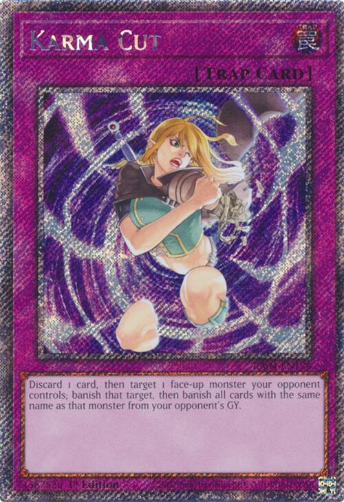 Karma Cut [RA04-EN128] Platinum Secret Rare | Galaxy Games LLC