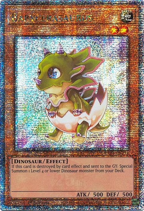 Babycerasaurus [RA04-EN131] Quarter Century Secret Rare | Galaxy Games LLC