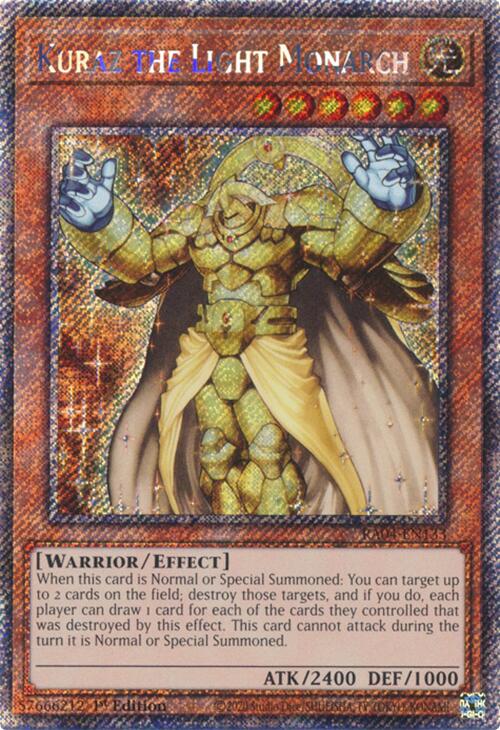 Kuraz the Light Monarch [RA04-EN133] Platinum Secret Rare | Galaxy Games LLC