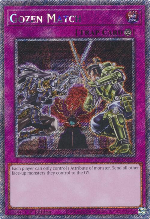 Gozen Match [RA04-EN134] Platinum Secret Rare | Galaxy Games LLC