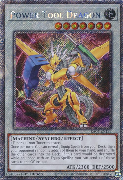 Power Tool Dragon [RA04-EN135] Platinum Secret Rare | Galaxy Games LLC