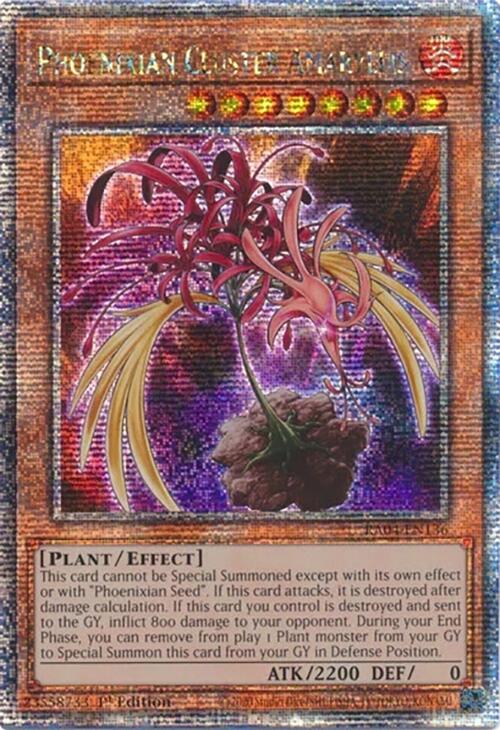 Phoenixian Cluster Amaryllis [RA04-EN136] Quarter Century Secret Rare | Galaxy Games LLC