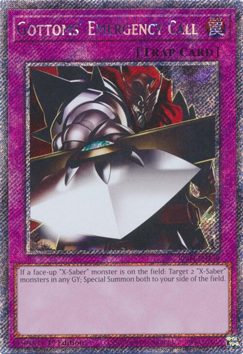 Gottoms' Emergency Call [RA04-EN138] Platinum Secret Rare | Galaxy Games LLC