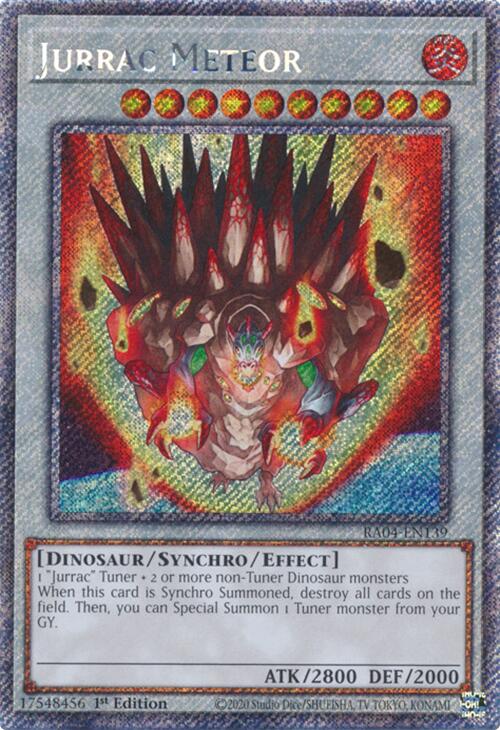 Jurrac Meteor [RA04-EN139] Platinum Secret Rare | Galaxy Games LLC