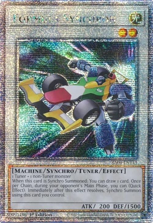 Formula Synchron [RA04-EN143] Quarter Century Secret Rare | Galaxy Games LLC