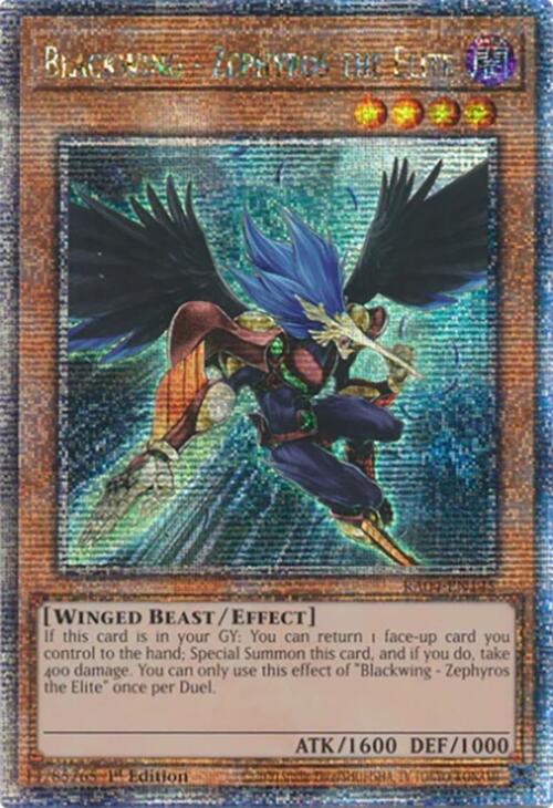 Blackwing - Zephyros the Elite [RA04-EN145] Quarter Century Secret Rare | Galaxy Games LLC