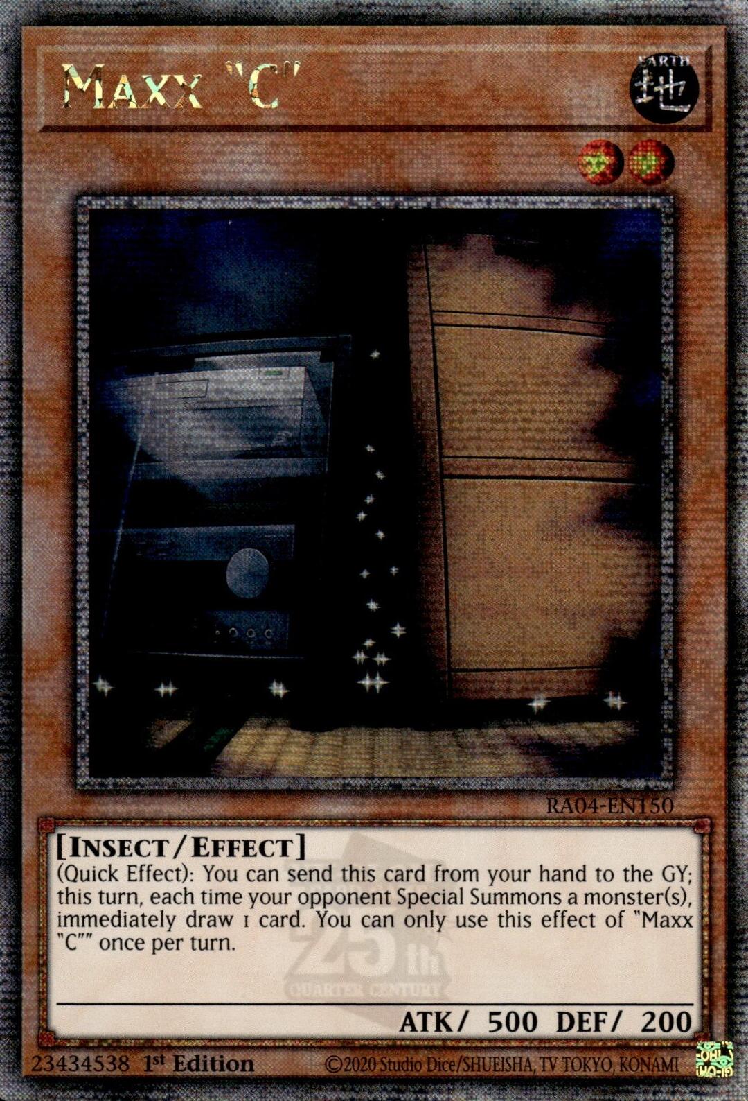 Maxx "C" [RA04-EN150] Quarter Century Secret Rare | Galaxy Games LLC