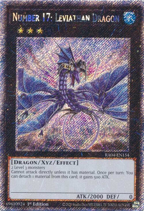 Number 17: Leviathan Dragon [RA04-EN154] Platinum Secret Rare | Galaxy Games LLC