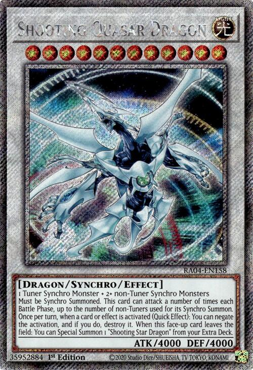 Shooting Quasar Dragon [RA04-EN158] Platinum Secret Rare | Galaxy Games LLC