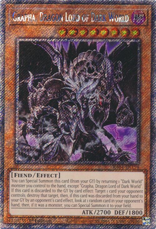 Grapha, Dragon Lord of Dark World [RA04-EN159] Platinum Secret Rare | Galaxy Games LLC