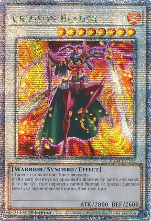 Crimson Blader [RA04-EN161] Quarter Century Secret Rare | Galaxy Games LLC