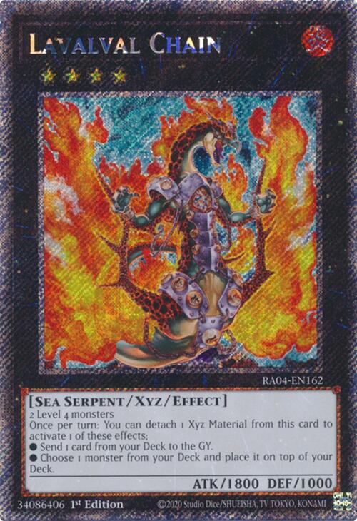 Lavalval Chain [RA04-EN162] Platinum Secret Rare | Galaxy Games LLC