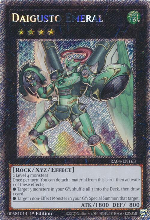 Daigusto Emeral [RA04-EN163] Platinum Secret Rare | Galaxy Games LLC