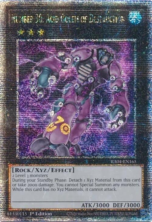 Number 30: Acid Golem of Destruction [RA04-EN165] Quarter Century Secret Rare | Galaxy Games LLC