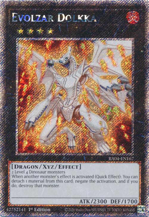 Evolzar Dolkka [RA04-EN167] Platinum Secret Rare | Galaxy Games LLC