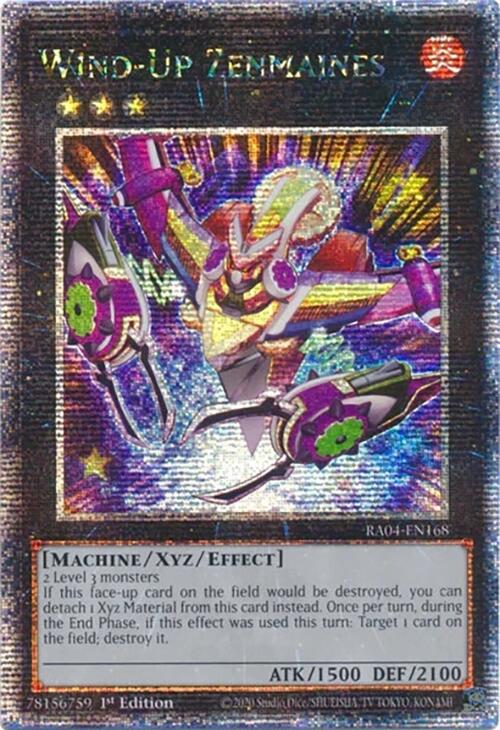 Wind-Up Zenmaines [RA04-EN168] Quarter Century Secret Rare | Galaxy Games LLC