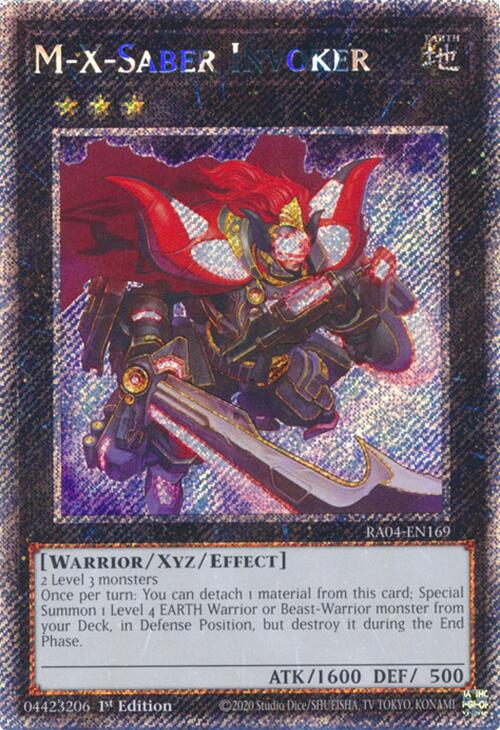 M-X-Saber Invoker [RA04-EN169] Platinum Secret Rare | Galaxy Games LLC