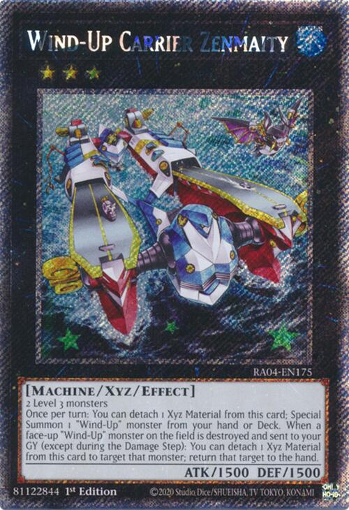 Wind-Up Carrier Zenmaity [RA04-EN175] Platinum Secret Rare | Galaxy Games LLC