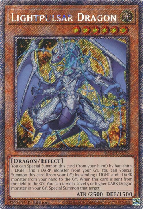 Lightpulsar Dragon [RA04-EN176] Platinum Secret Rare | Galaxy Games LLC