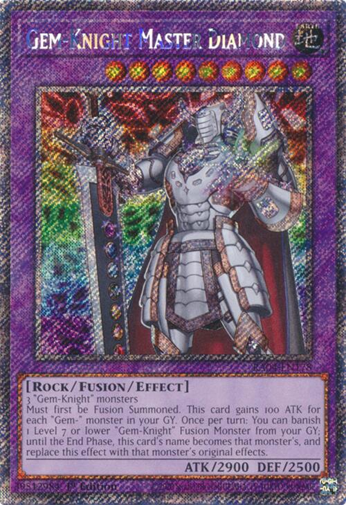 Gem-Knight Master Diamond [RA04-EN178] Platinum Secret Rare | Galaxy Games LLC