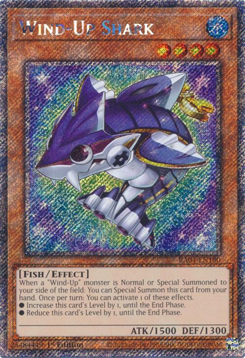 Wind-Up Shark [RA04-EN180] Platinum Secret Rare | Galaxy Games LLC