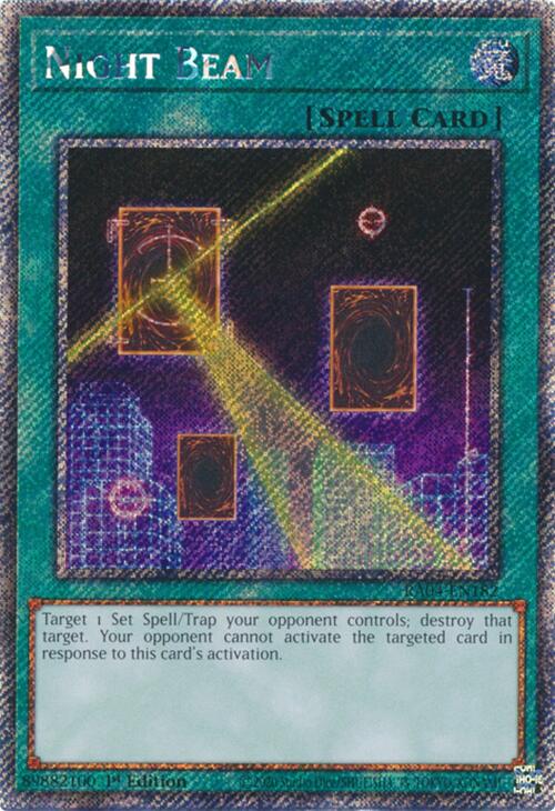 Night Beam [RA04-EN182] Platinum Secret Rare | Galaxy Games LLC