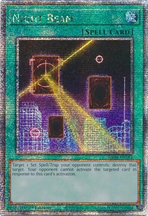 Night Beam [RA04-EN182] Quarter Century Secret Rare | Galaxy Games LLC