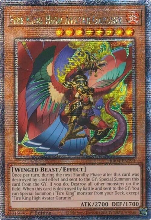 Fire King High Avatar Garunix [RA04-EN194] Quarter Century Secret Rare | Galaxy Games LLC