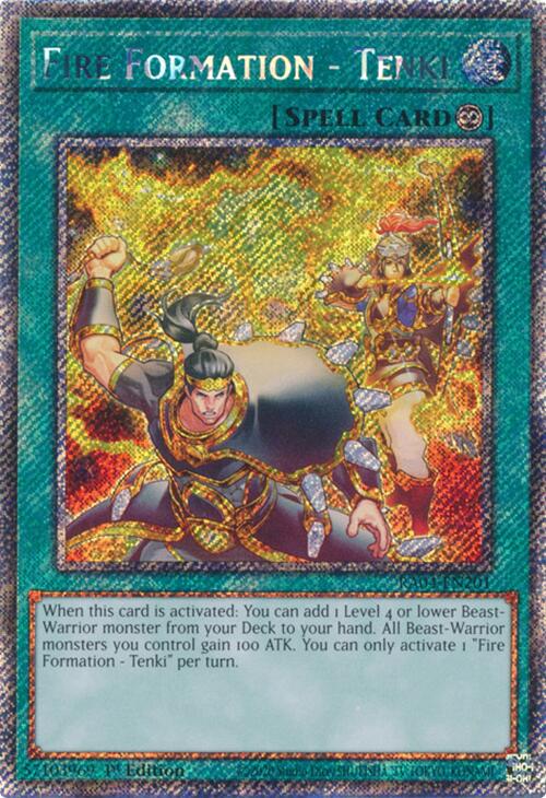 Fire Formation - Tenki [RA04-EN201] Platinum Secret Rare | Galaxy Games LLC