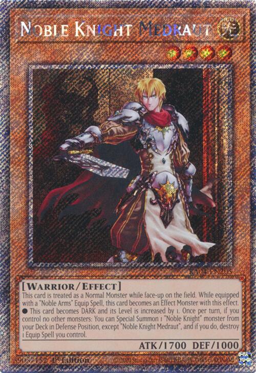 Noble Knight Medraut [RA04-EN205] Platinum Secret Rare | Galaxy Games LLC